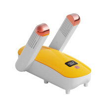 Boot Dryer with Timer and Heat Blower for Work Boots, Telescopic Rack Quick Heat Drying Yellow