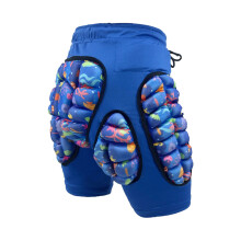 Kids Padded Shorts with Hip Protection Pads Skating Protective Gear, Hip Protection for Riding, Blue (M)