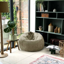 (Mushroom) rucomfy Slouchbag Bean Bag - Classic Snug Indoor Seat for Adults