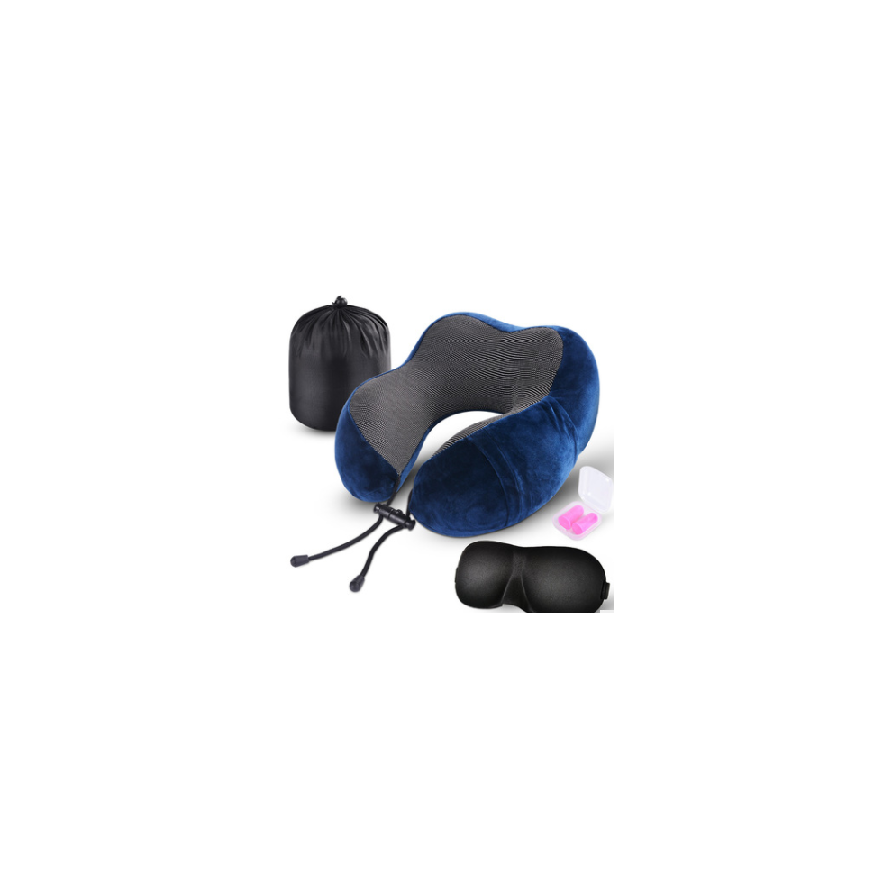 Waterproof Outdoor Storage, Breathable Travel Neck Pillow, Memory Foam Support For Cervical Spine, Portable Drawstring Bag And Detachable Pillowcase,