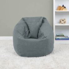 (Grey) rucomfy Veneto Kids Classic Bean Bag - Soft Lounge Chair for Kids