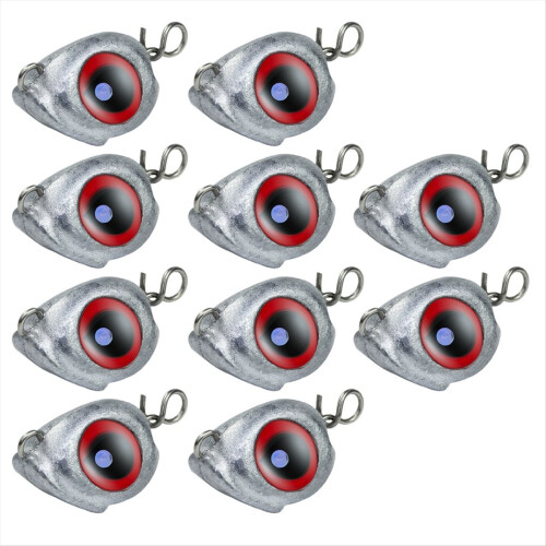 10pcs Swing Jig Head Sinker Weights for Soft Lure Fishing Easy Hook Co