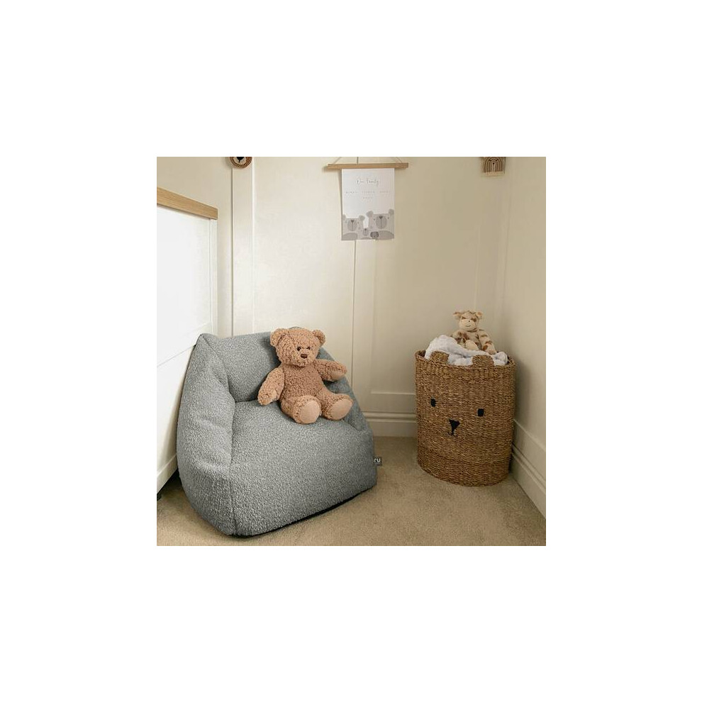 Rucomfy Beanbags (Grey) Rucomfy Indoor Kids Bean Bag Chair - Snug Snuggle Seat