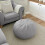 (Grey) rucomfy Indoor Snug Pouffe - Comfortable Bean Bag Footstool 3