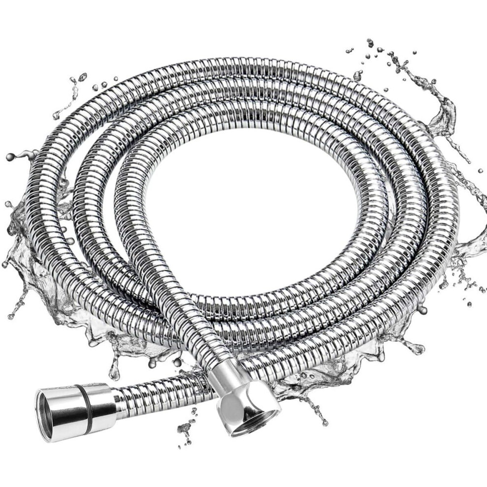 Flexible No Kink Shower Hose, Stainless Steel Shower Hose, 200Cm Extra Length, High Pressure Resistance, Solid Brass Connectors, Easy Installation 9466005149983