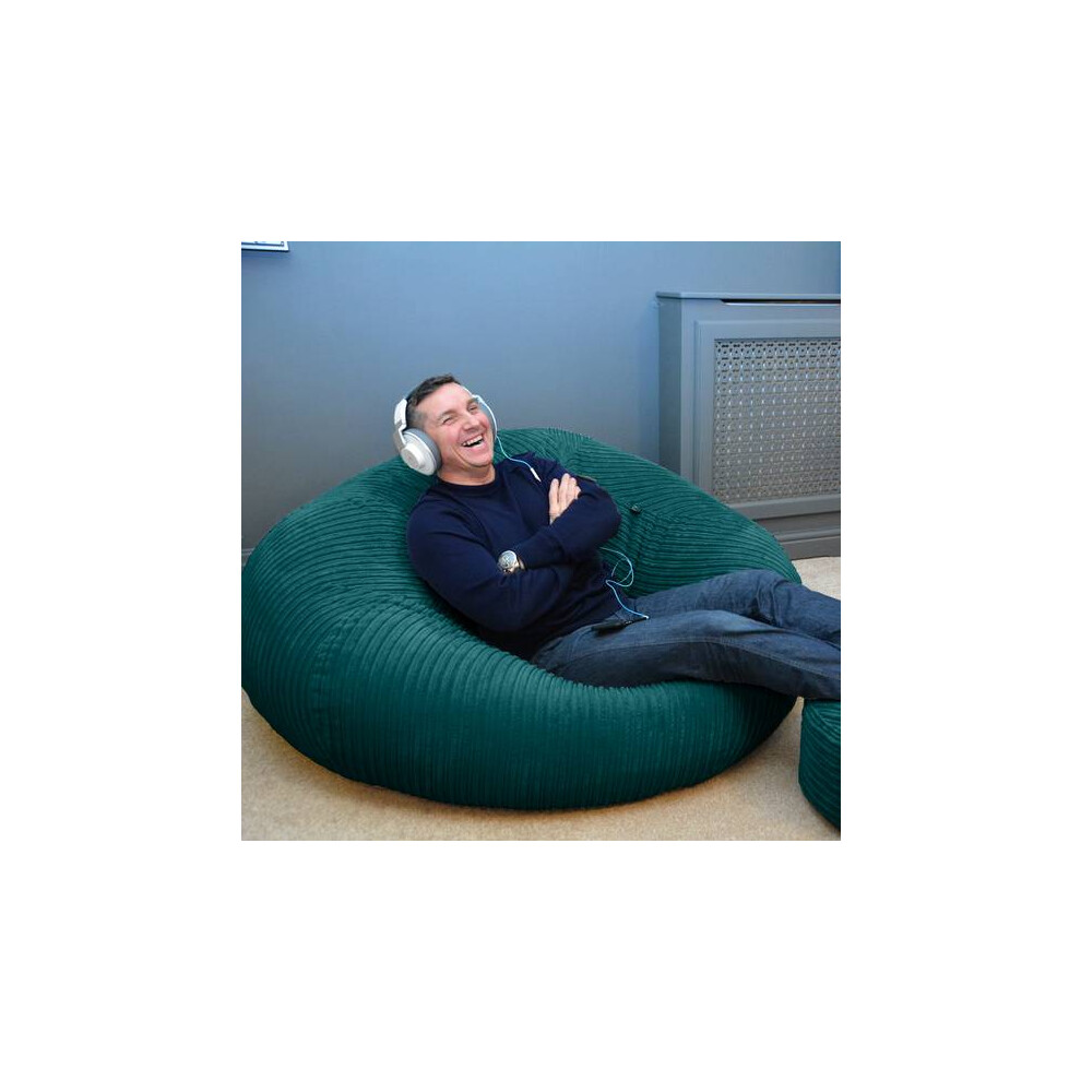 Rucomfy Beanbags (Teal) Rucomfy Jumbo Cord Goliath - Giant Indoor Bean Bag Chair For Adults