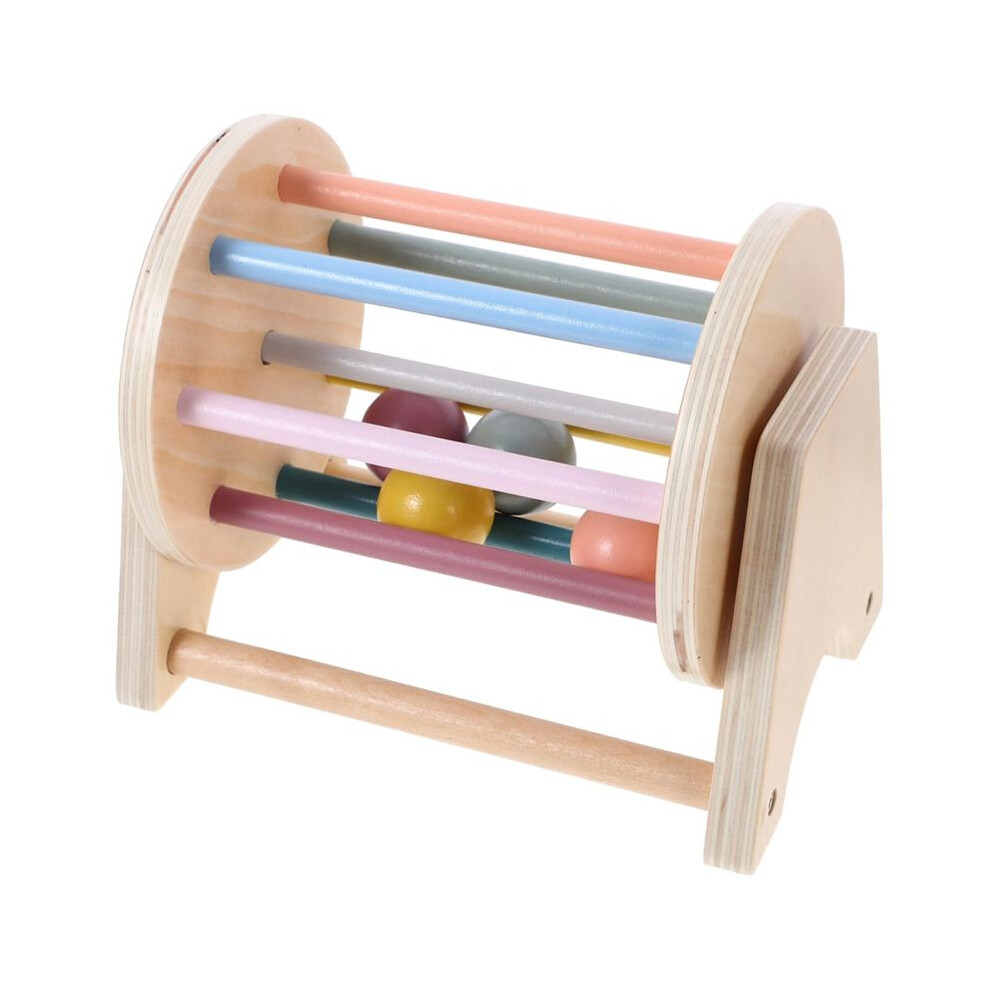 Typecat Preschool Musical Drum Rolling Tummy Rainbow Prop Infant Wooden Roller Modeling Prop