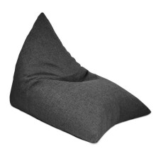 (Charcoal) rucomfy Adults Large Humbug Lounger - Barley Indoor Bean Bag Chair