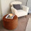 (Rust) rucomfy Velvet Pouffe - Indoor Bean Bag Footstool 1