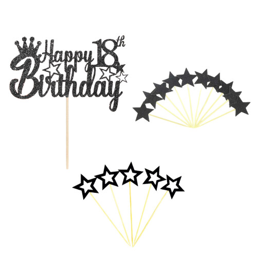 Πρωτότυπο σχέδιο για τούρτα 18ων γενεθλίων, Happy18th γενεθλίων διακόσμηση τούρτας