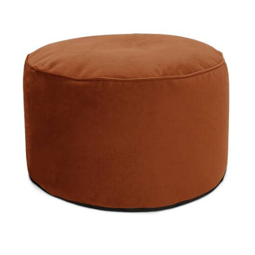 (Rust) rucomfy Velvet Pouffe - Indoor Bean Bag Footstool 2
