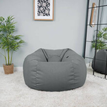 (Grey) rucomfy Veneto Classic Bean Bag for Adults - Soft Lounge Chair