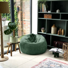 (Moss Green) rucomfy Slouchbag Bean Bag - Classic Snug Indoor Seat for Adults
