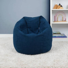 (Navy Blue) rucomfy Veneto Kids Classic Bean Bag - Soft Lounge Chair for Kids