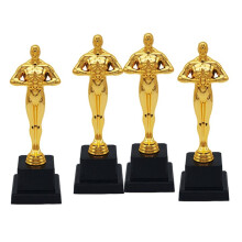 4er-Pack Goldene Trophäen, Trophäenstatuetten für Preisverleihungen, Feiern, Partydekorationen, Partyrequisiten