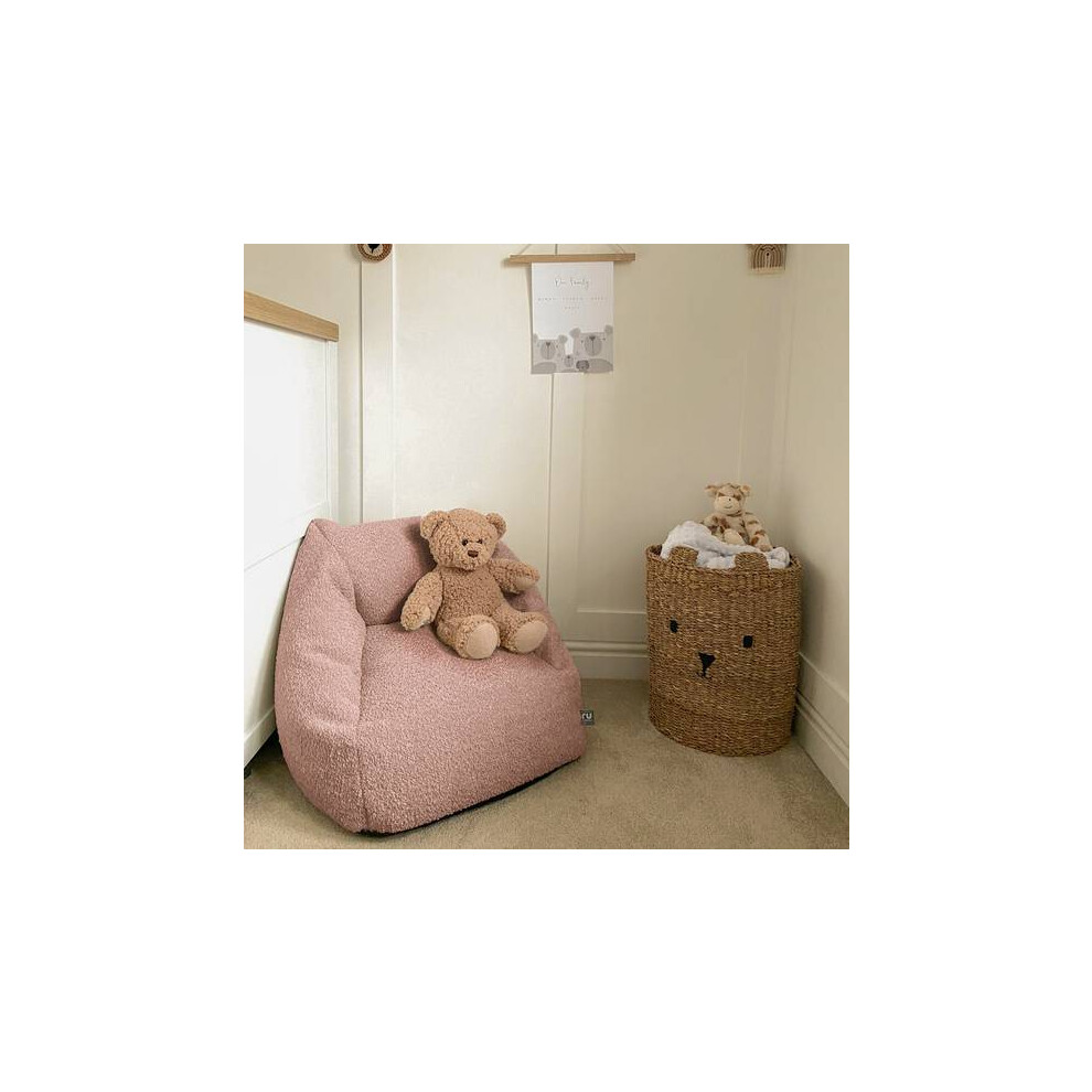 Rucomfy Beanbags (Dusky Pink) Rucomfy Indoor Kids Bean Bag Chair - Snug Snuggle Seat