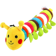 Totority Dog Vocal Teething Toys Caterpillar Dog Chew Toys Puppy Teething Caterpillar Long Puppy Chew Yellow Squeaky Plush Plush