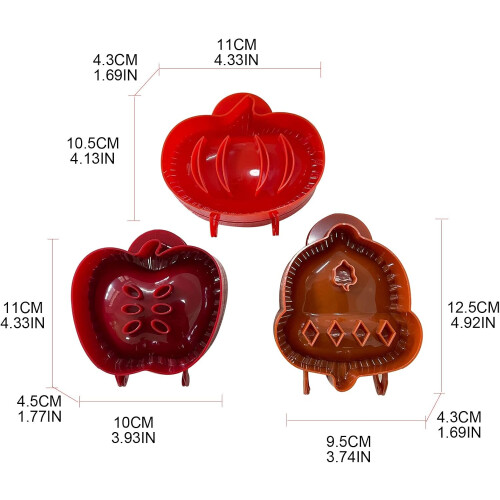 Fall Theme Pie Molds Apple Pumpkin Acorn Shapes Pocket Pie Press Durable Easy Clean Baking Tool 1
