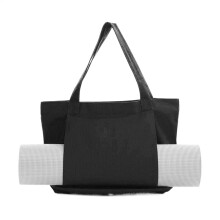 Yoga bag with carrying case for yoga mat, large capacity, shoulder bag, canvas, waterproof, lightweight, green.