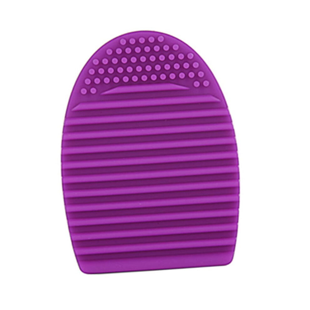 Purple Silicone Makeup Brush Cleaner Egg With Ergonomic Grip For Deep Cleaning Cosmetic Brushes