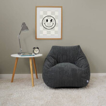 (Slate Grey) rucomfy Indoor Jumbo Cord Snuggle Bean Bag Chair for Kids