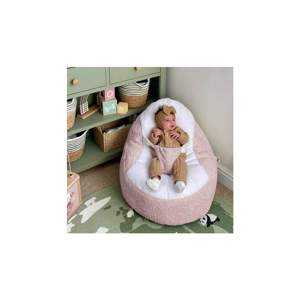 Rucomfy Beanbags (Dusky Pink) Rucomfy Snug Gaga Baby Bean Bag - Soft & Supportive Newborn Seat