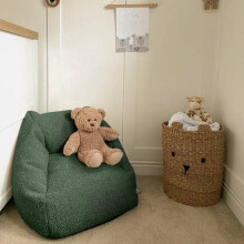 (Moss Green) rucomfy Indoor Kids Bean Bag Chair - Snug Snuggle Seat