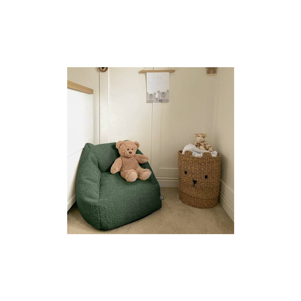 Rucomfy Beanbags (Moss Green) Rucomfy Indoor Kids Bean Bag Chair - Snug Snuggle Seat