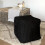 (Black) rucomfy Indoor Jumbo Cord Bean Bag Footstool - Cube Pouffe 3