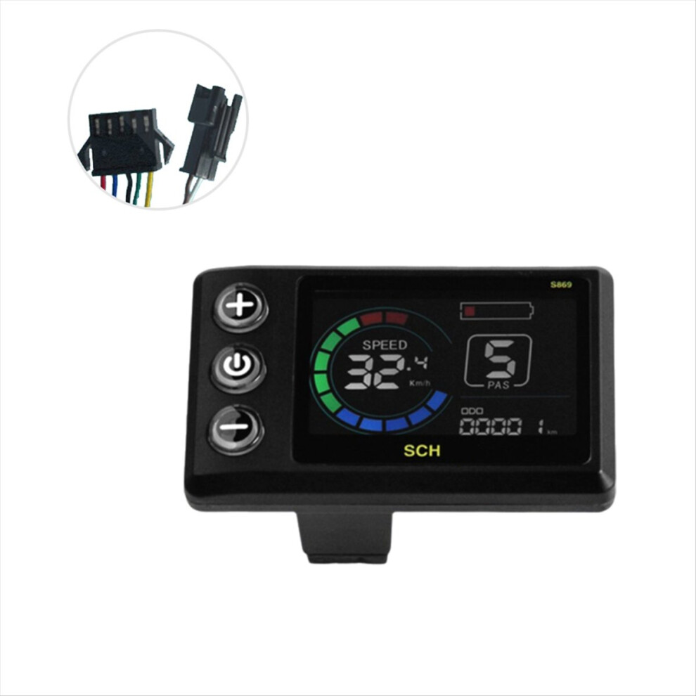 S869 Electric Bicycle Lcd Display 24V-72V Scooter Color Screen Meter F 4853841197295