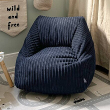(Navy Blue) rucomfy Indoor Jumbo Cord Snuggle Bean Bag Chair for Kids