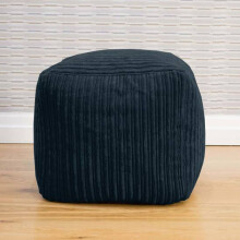(Navy Blue) rucomfy Indoor Jumbo Cord Bean Bag Footstool - Cube Pouffe