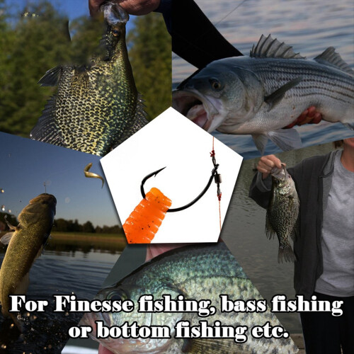 Bait Fishing Reverse Fish Hooks Reinforced Quick for Carp, , Perch, Ca 1