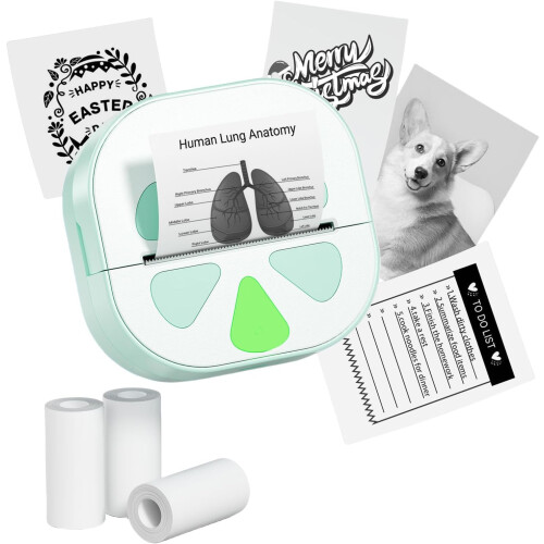 Portable Bluetooth Thermals Inkless Sticker Maker For Projects Study Notes 2