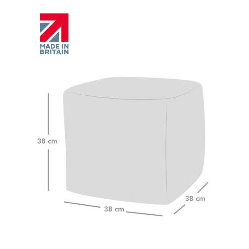 (Rust) rucomfy Velvet Cube Bean Bag Pouffe - Soft Stylish Footstool 2