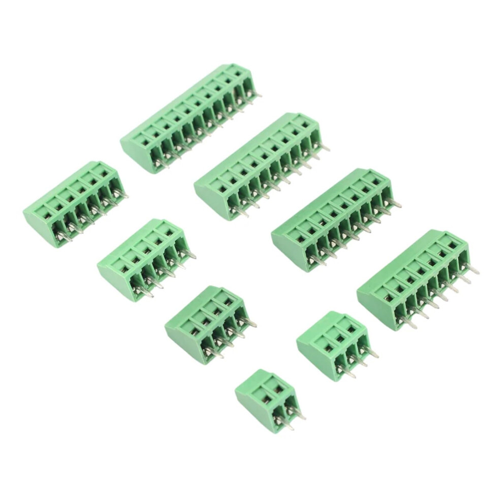 Miuytrn 5Pcs 2.54Mm 0.1' Pitch 2P 3P 4P 5P 6P 7P 8P 9P 10P Pcb Screw Terminal Block Connector 2/3/4/5/6/7/8/9/10 Pin 1224 Cable Cuicui(6P) 9119770475992