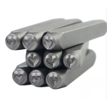 3/6mm Jewelry Metal Stamp Set Heart Shaped Leather Punch-3 mm