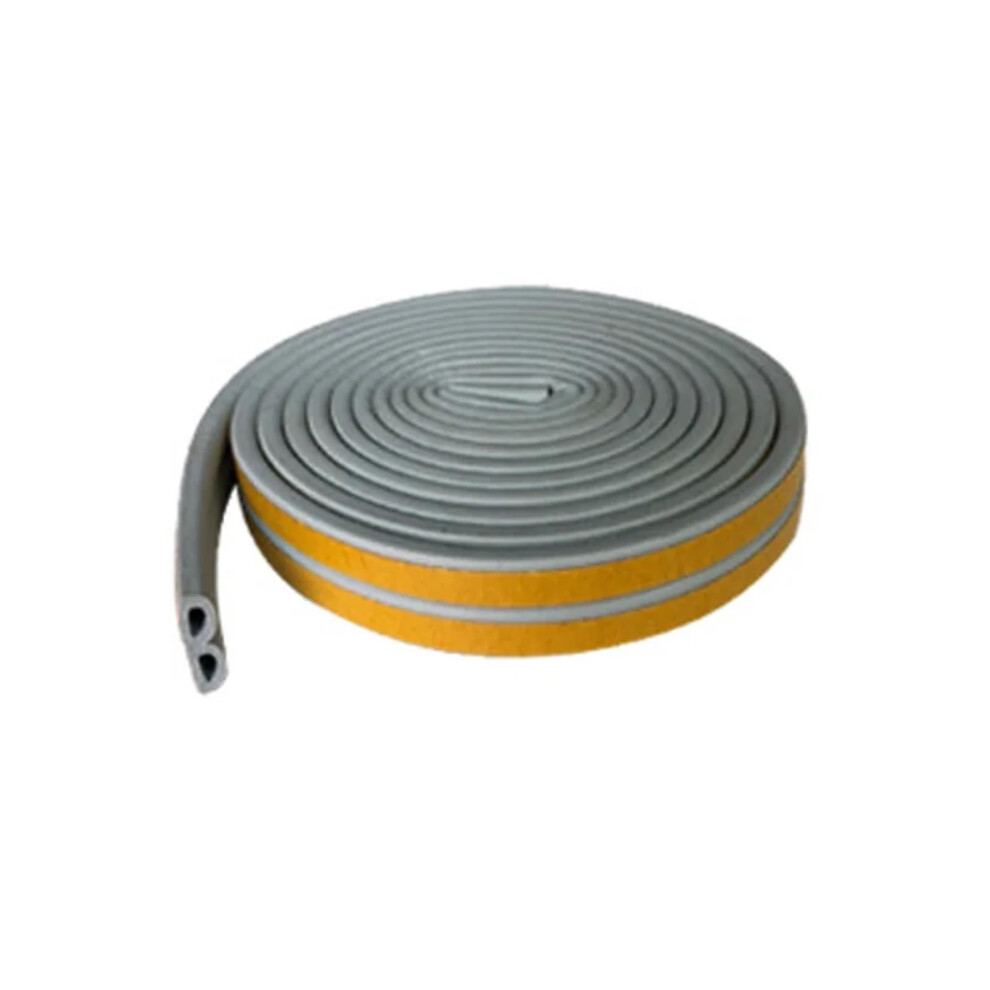 10M Selfadhesive Sealing Strip For Type D Doors, Sound Insulation, Grey 9119770477637