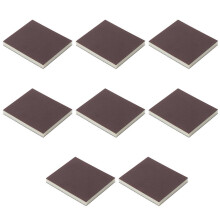 8 Pieces 5.1 Inch Yellow Sanding Blocks Square Aluminum Oxide Washable Sand Sponge Sponge Reusable Sanding Sponges for Polishing Wood