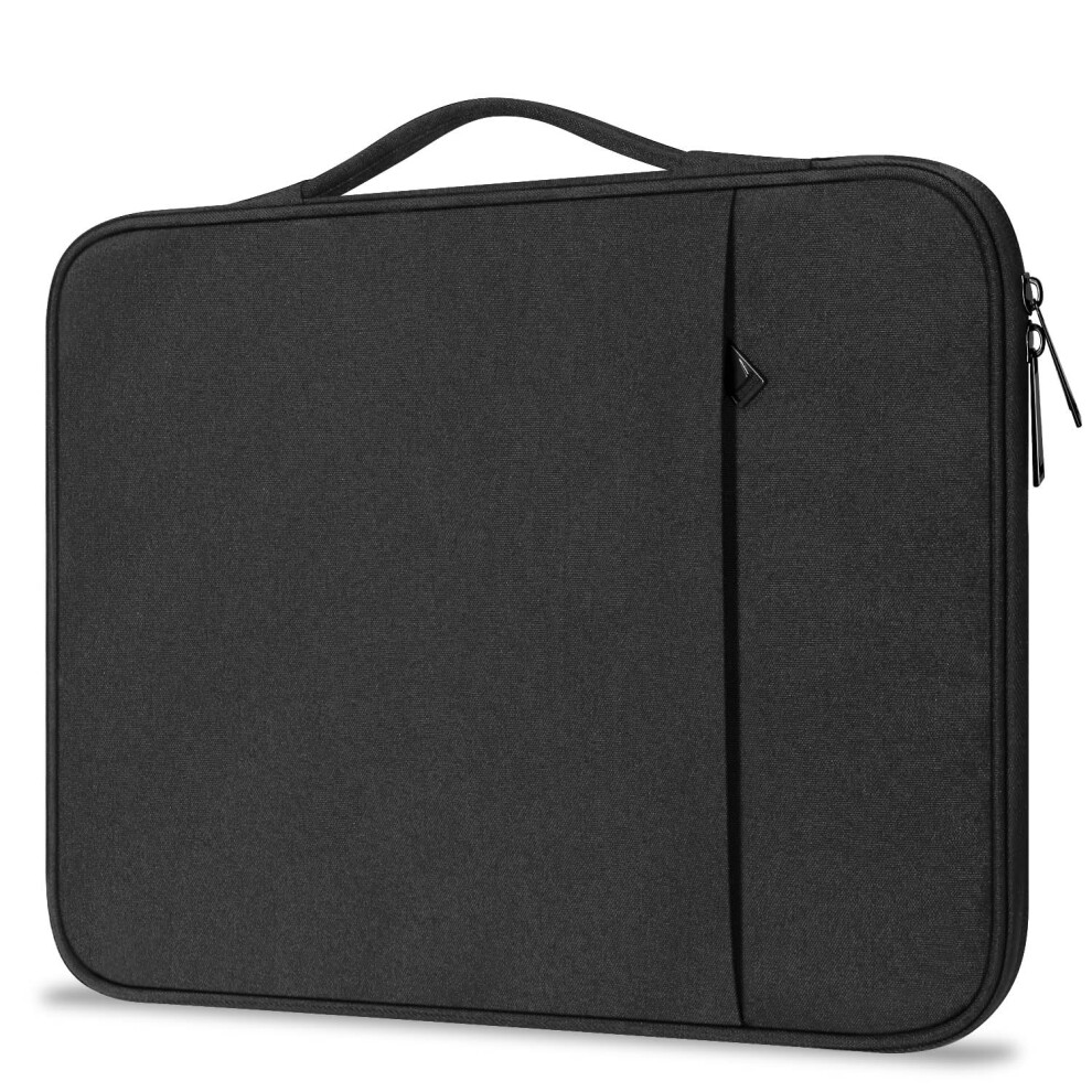 13 Inch Laptop Sleeve For Macbook Air 20252024 Water Resistant Bag With Handle And Pockets (Black) Black 9001264675325