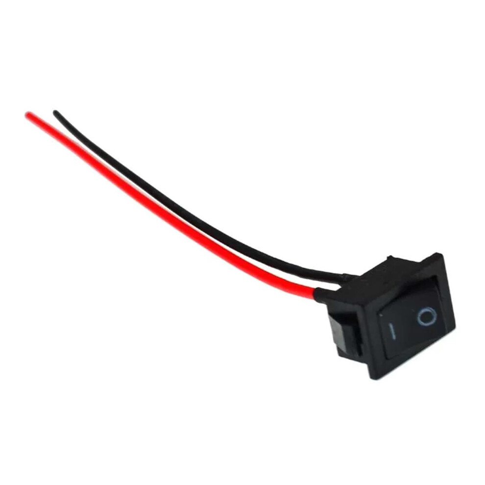 Electronic Starter Modify Horn Rocker Switch On Off Push Button Switch 6A Vehicle Double Flash Power Switch With 10 Cm Cable 21 X 15 Mm 9001264675318