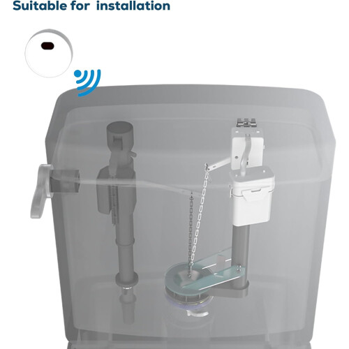 Automatic Touchless Toilet Flush Kit with 20” Sensor Range, Supports Sensor Remote Control, Fits Lever-Style Toilets 2