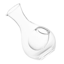 Whiskey Decanter with BuiltIn Ice Compartment, Elegant UShaped Clear Glass Liquor Server with Stopper