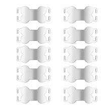 10Pcs Dog Identify Plate Collar Slider Metal Pendant-Silver