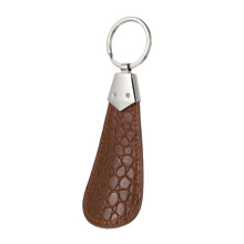 Portable Shoe Horn Leather Mini with Key Holder TravelFriendly Ergonomic Design for Men Women Black