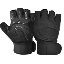 Luvas de levantamento de peso para treinamento físico, acessórios de academia com suporte para o pulso e palma reforçada, luvas de levantamento de