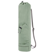 Pilates mat bag with water bottle pocket, wet pocket, shoulder strap (Green)