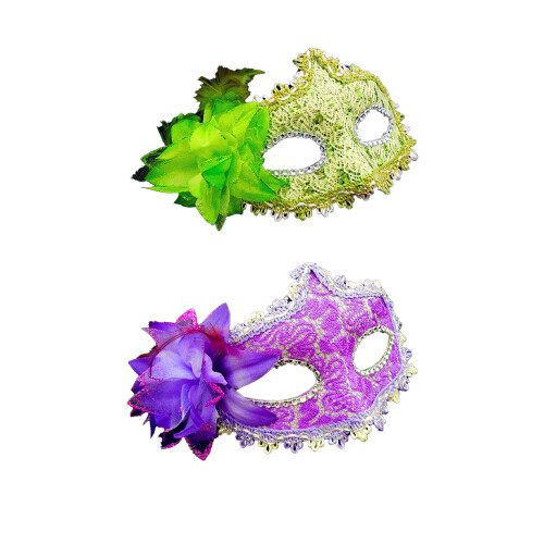 Μάσκα μεταμφίεσης μισού προσώπου για γυναίκες, μοναδικό σχέδιο με δαντέλα και