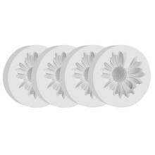 4 Pcs Chrysanthemum Flower Silicone Mold Daisy Flower Fondant Cake Molds for Cake Chocolate Topper Decoration Cupcake