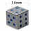 Titanium Alloy Dice Solid Six-Sided Lucky Iced Cooling Outdoor Gadget 3